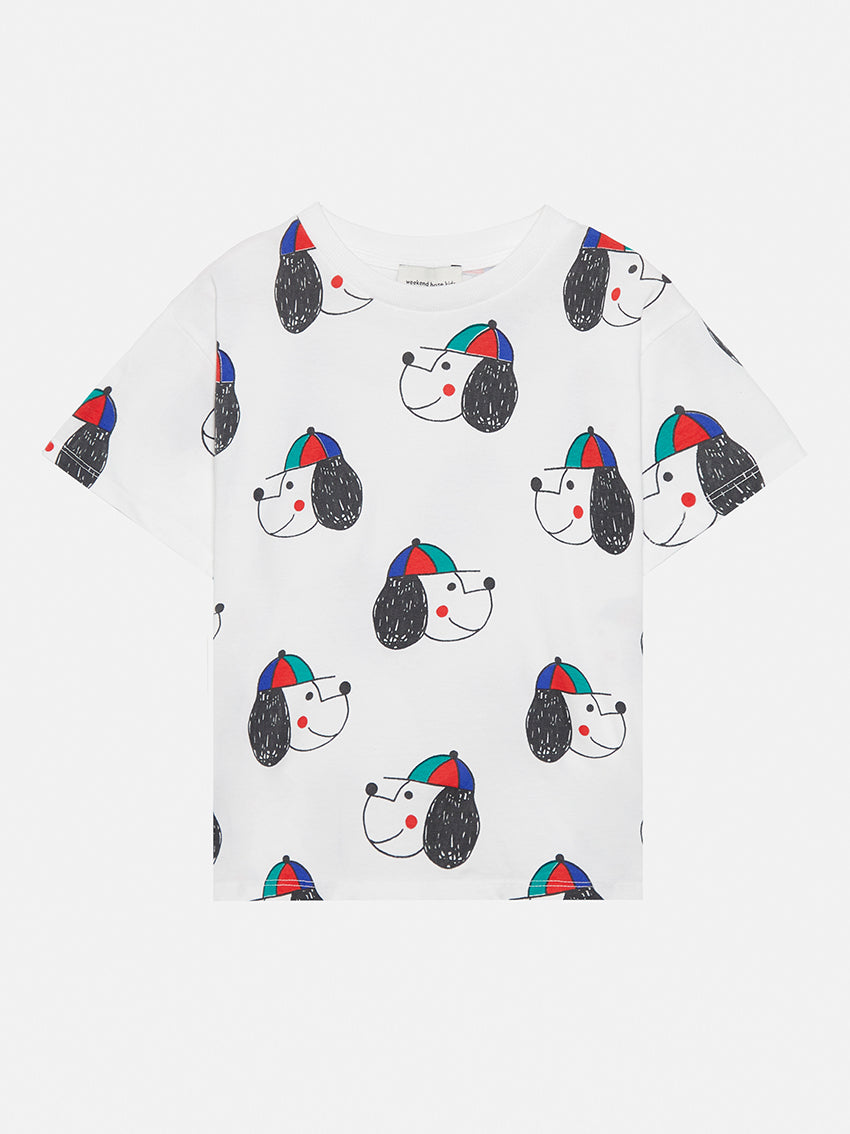 Happy Dog Allover T-Shirt White