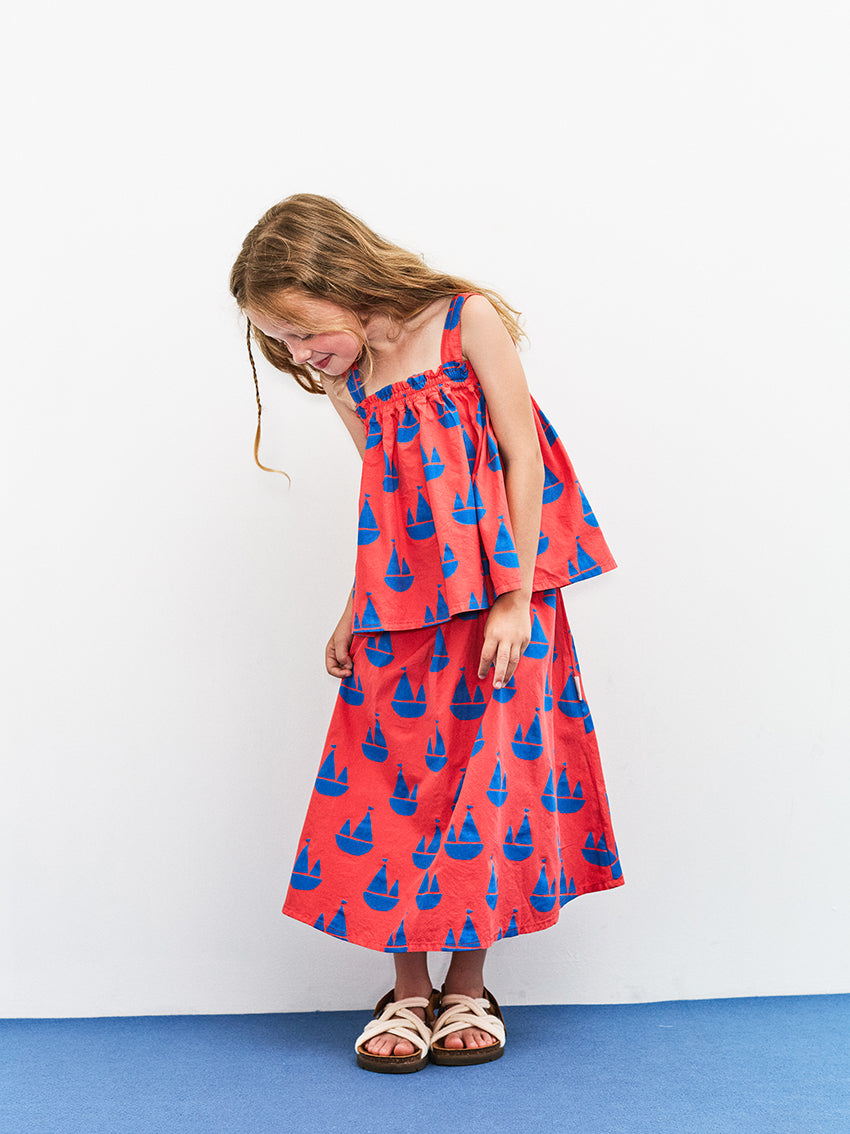 Boat Allover Long Skirt Fresa