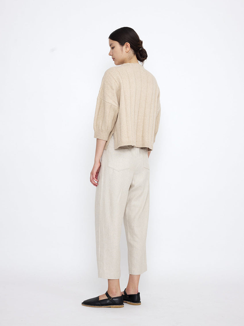 Mid Poet Mockneck Sweater Wheat