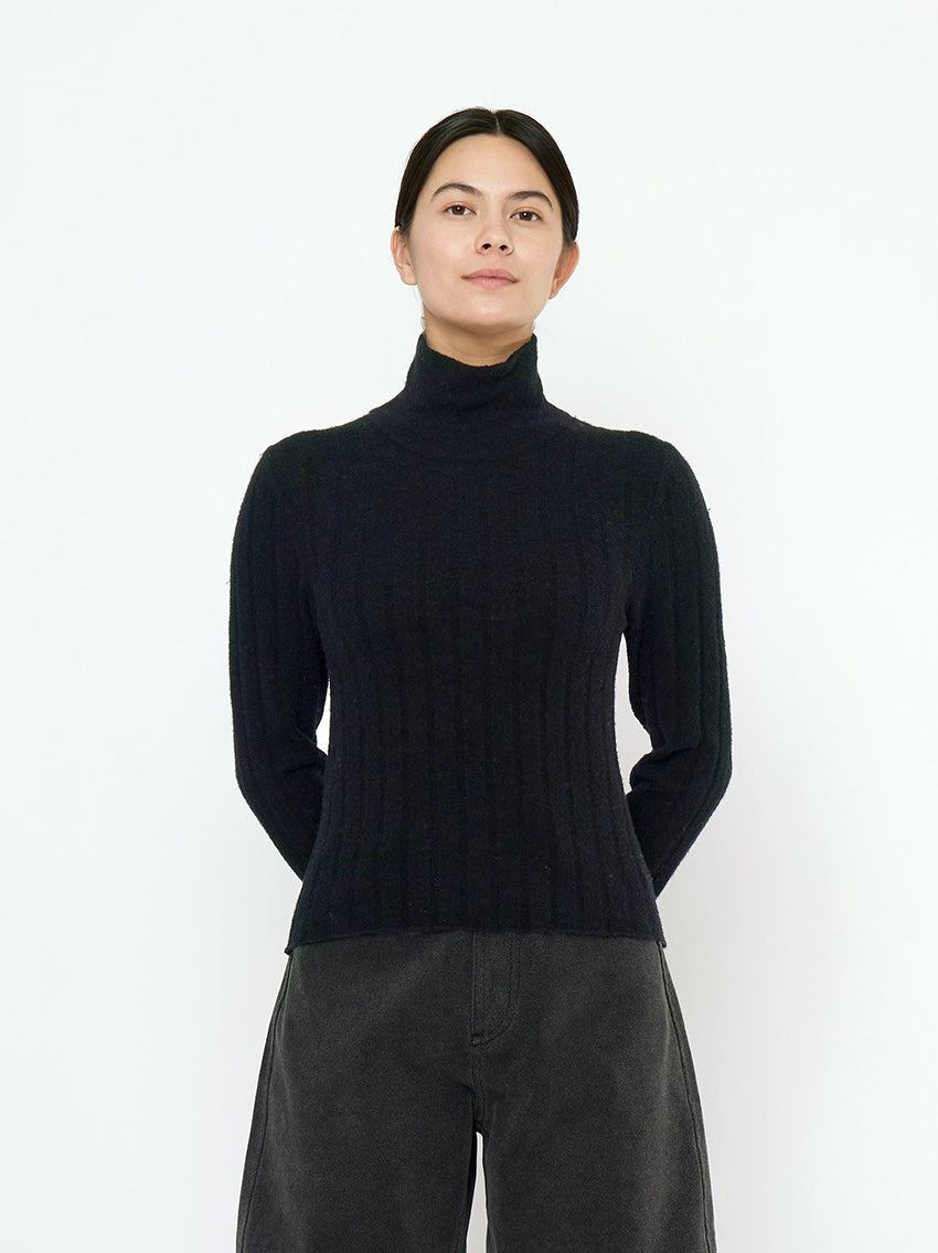 Rollneck Longsleeve Black