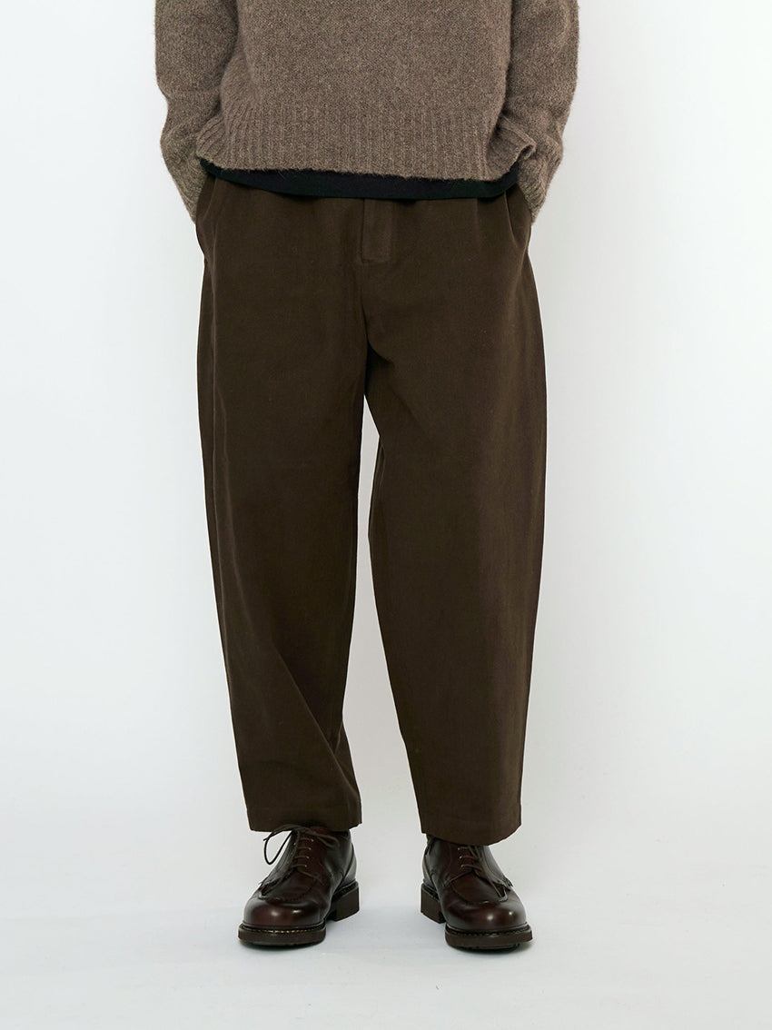 Signature Elastic Pull Up Trouser Taupe Brown