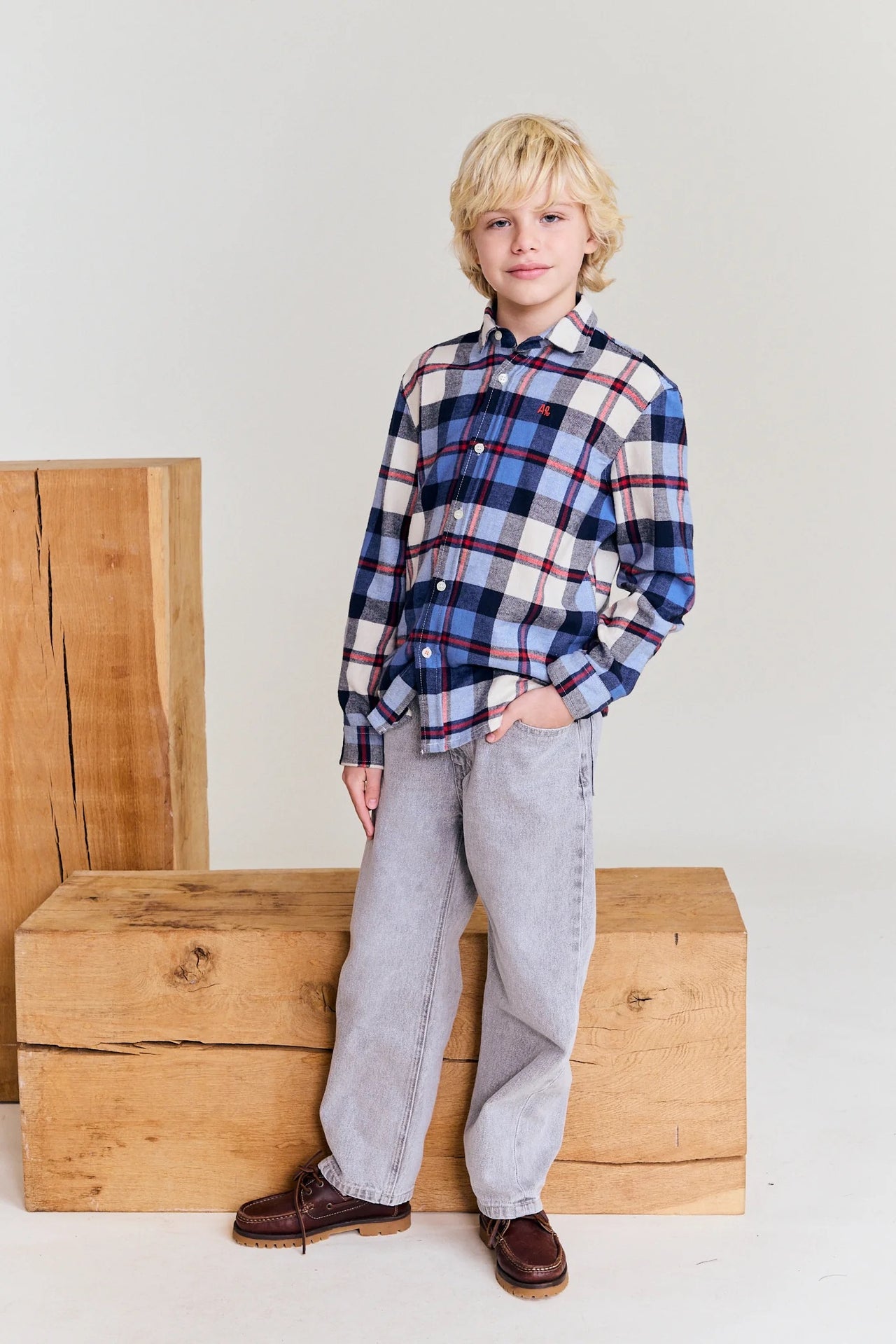 Fin Pants Blake Wash Light Grey