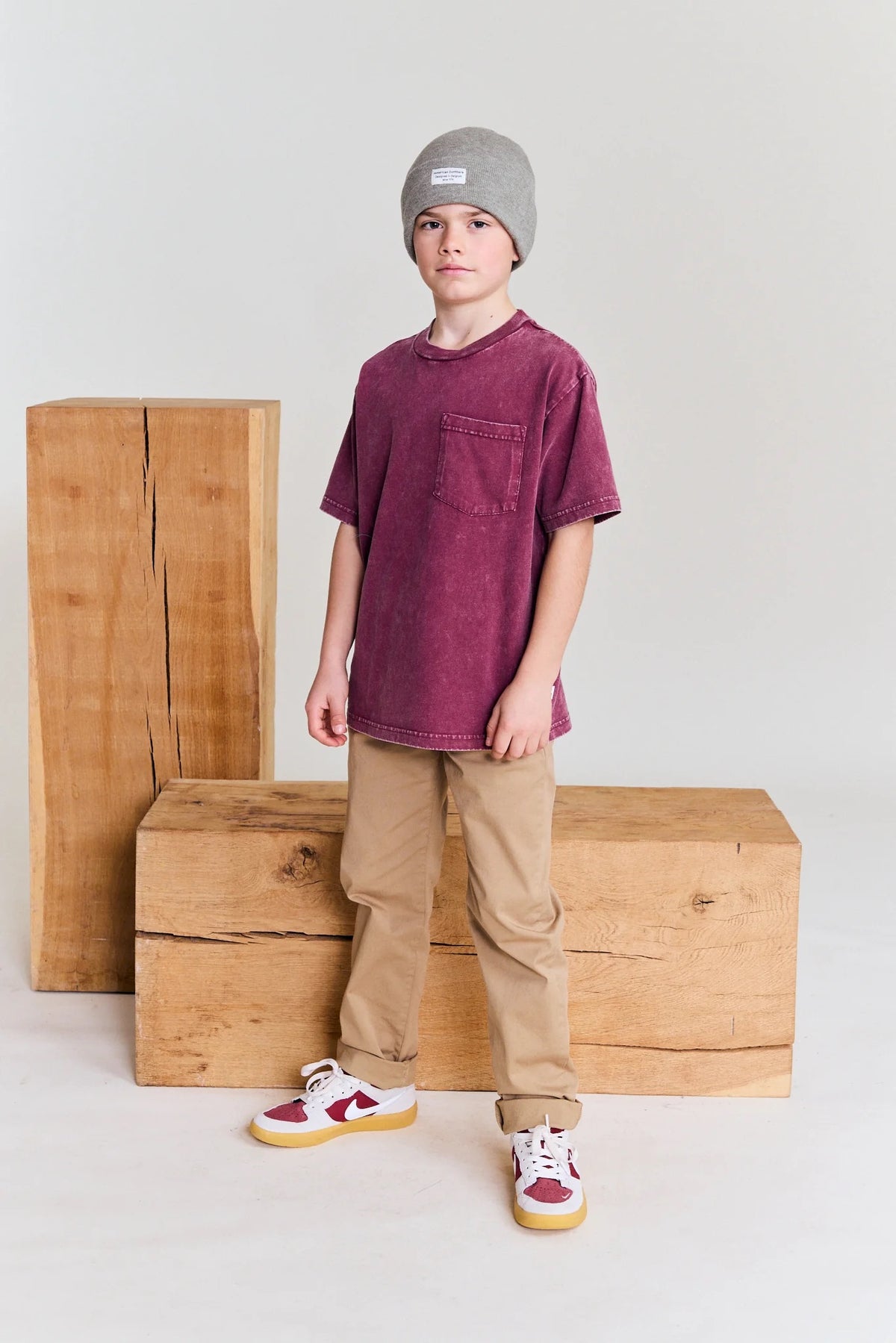 Kanj T-Shirt Skater Bordeaux