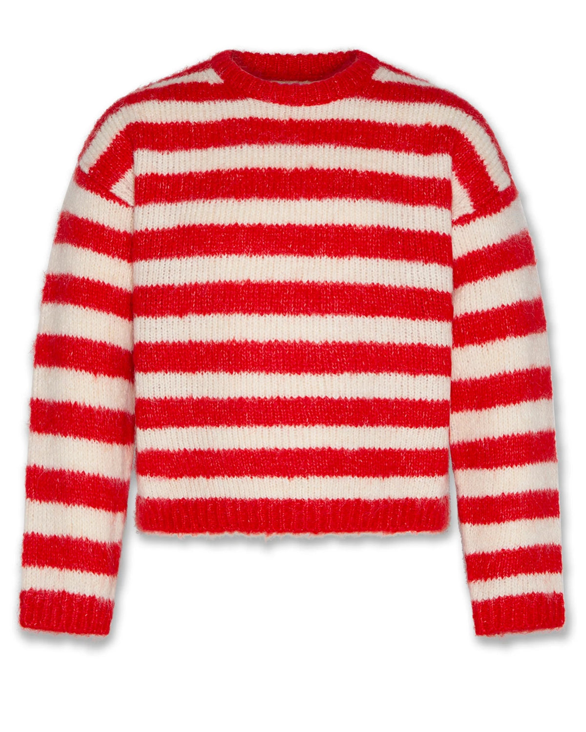 Kreusch Crewneck Sweater Stripe Flash Red