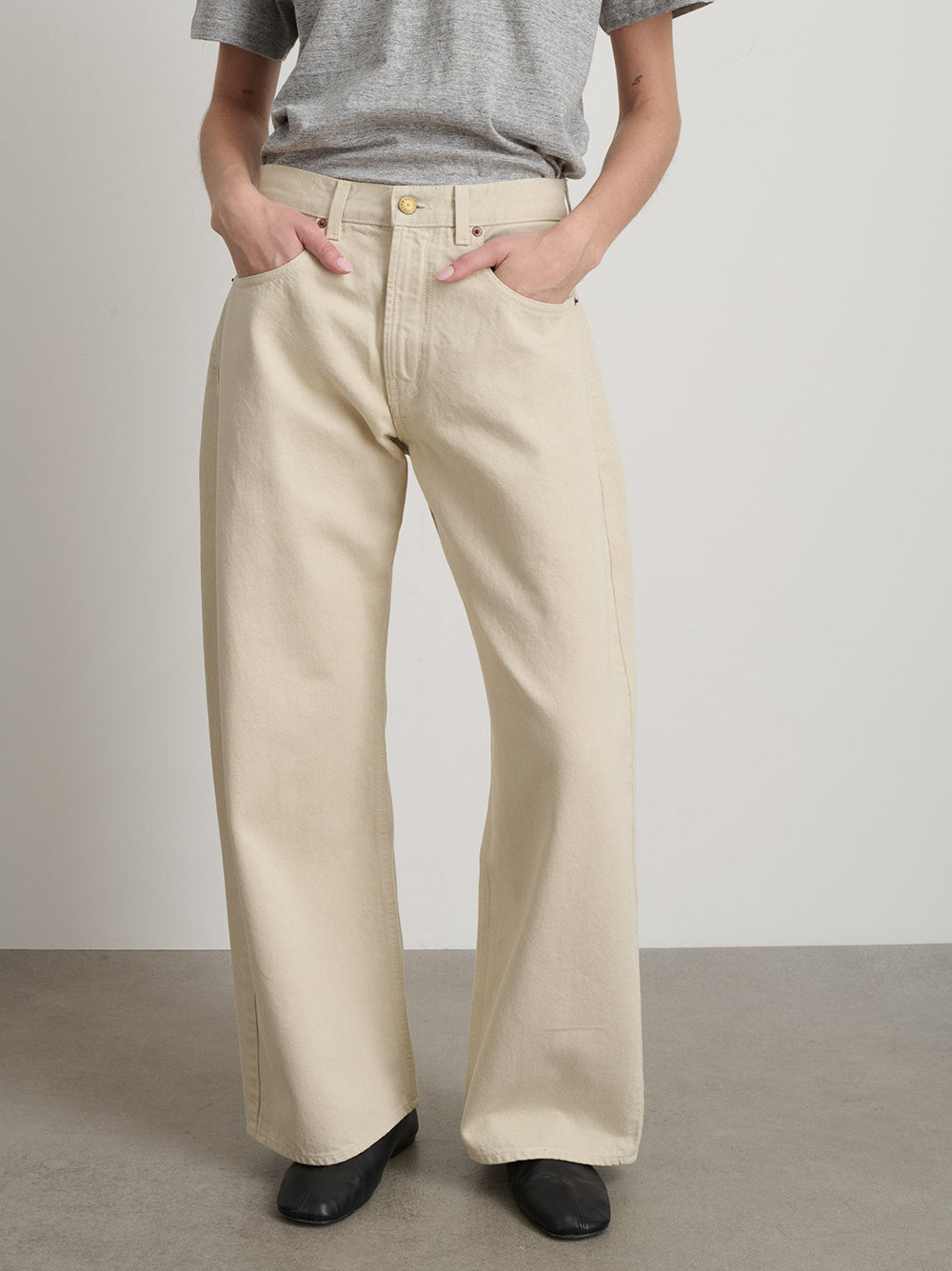 Floppy Jeans Chalk Overdye