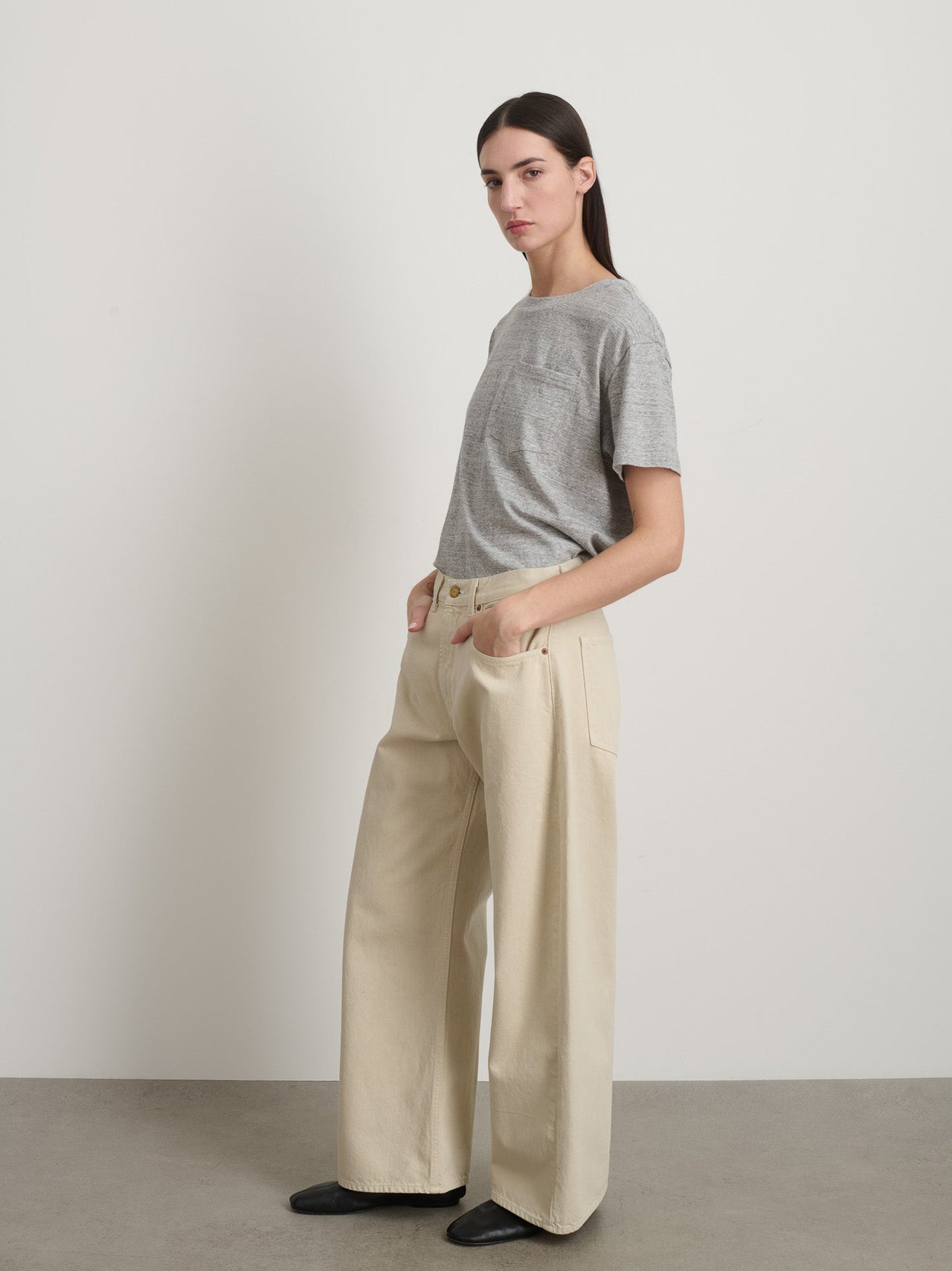 Floppy Jeans Chalk Overdye