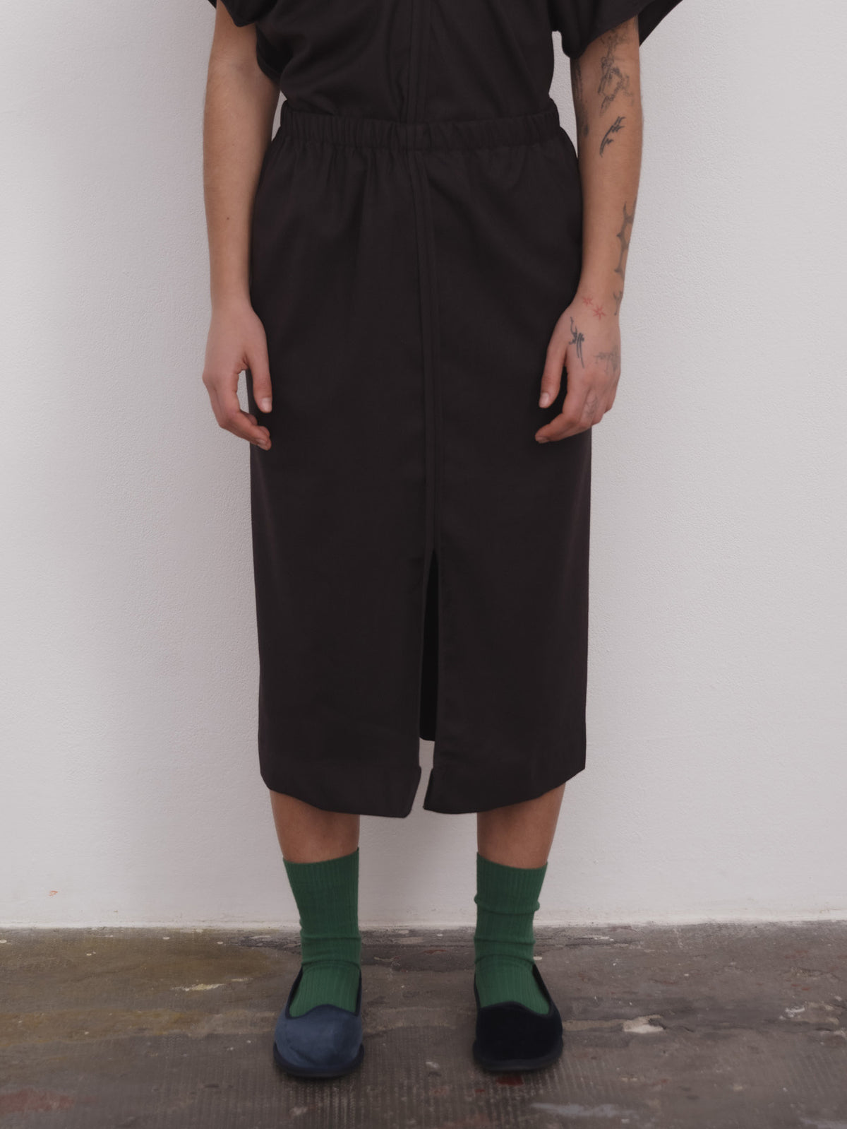 Dadar Skirt Wool Brown Black