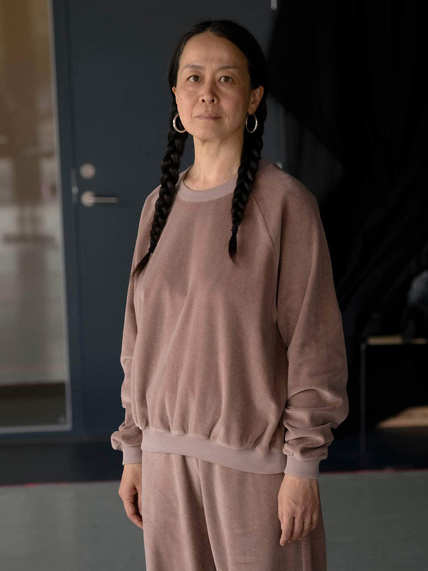 Rim Velour Raglan Sweatshirt Tecto Brown