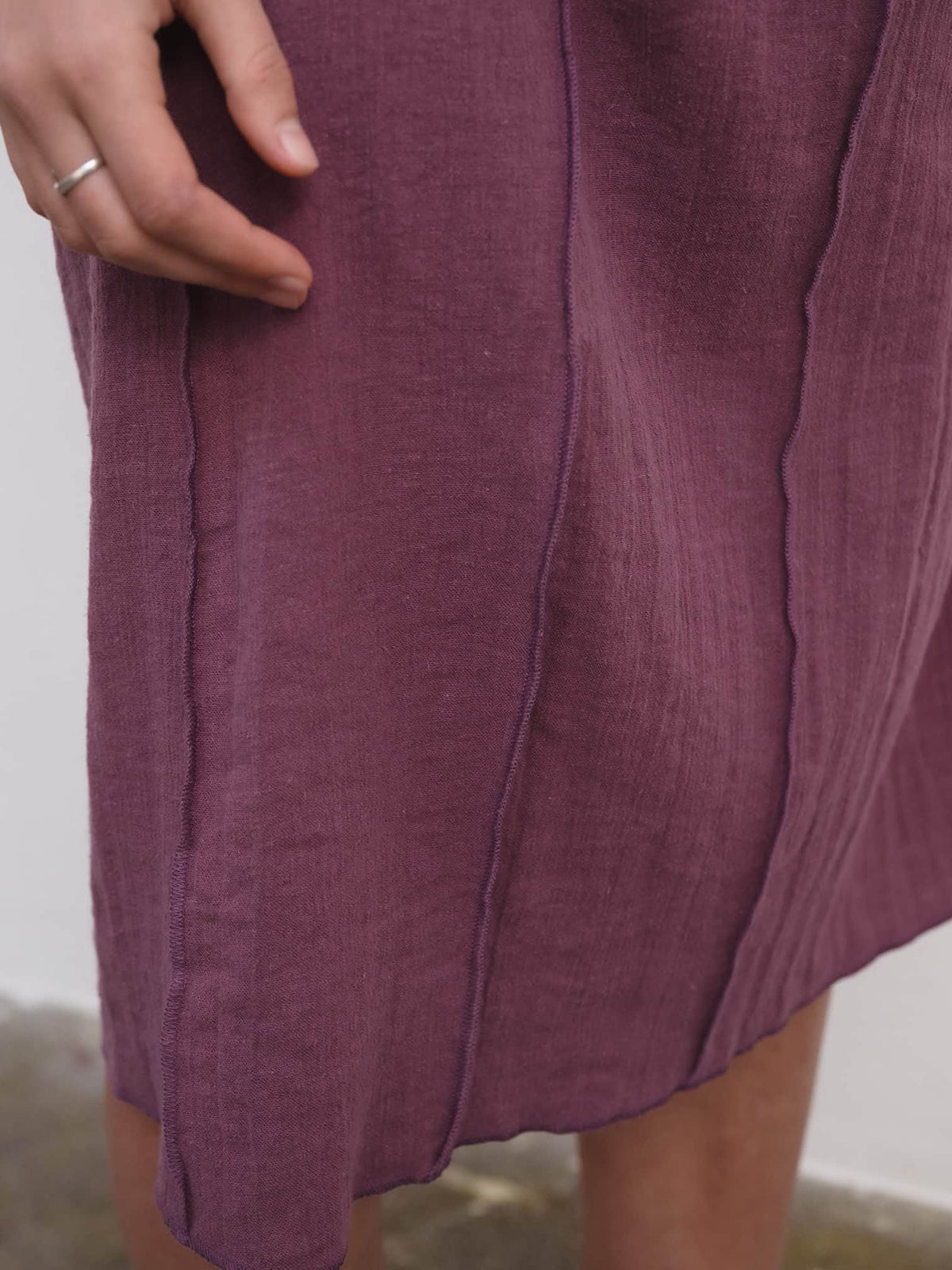 Shok Midi Skirt Aubergine