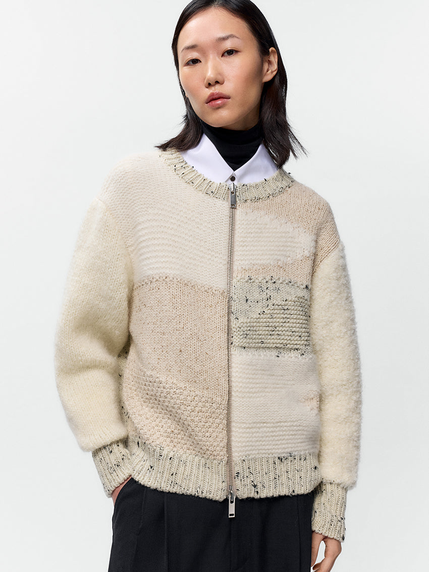 Marled Zip-Cardigan