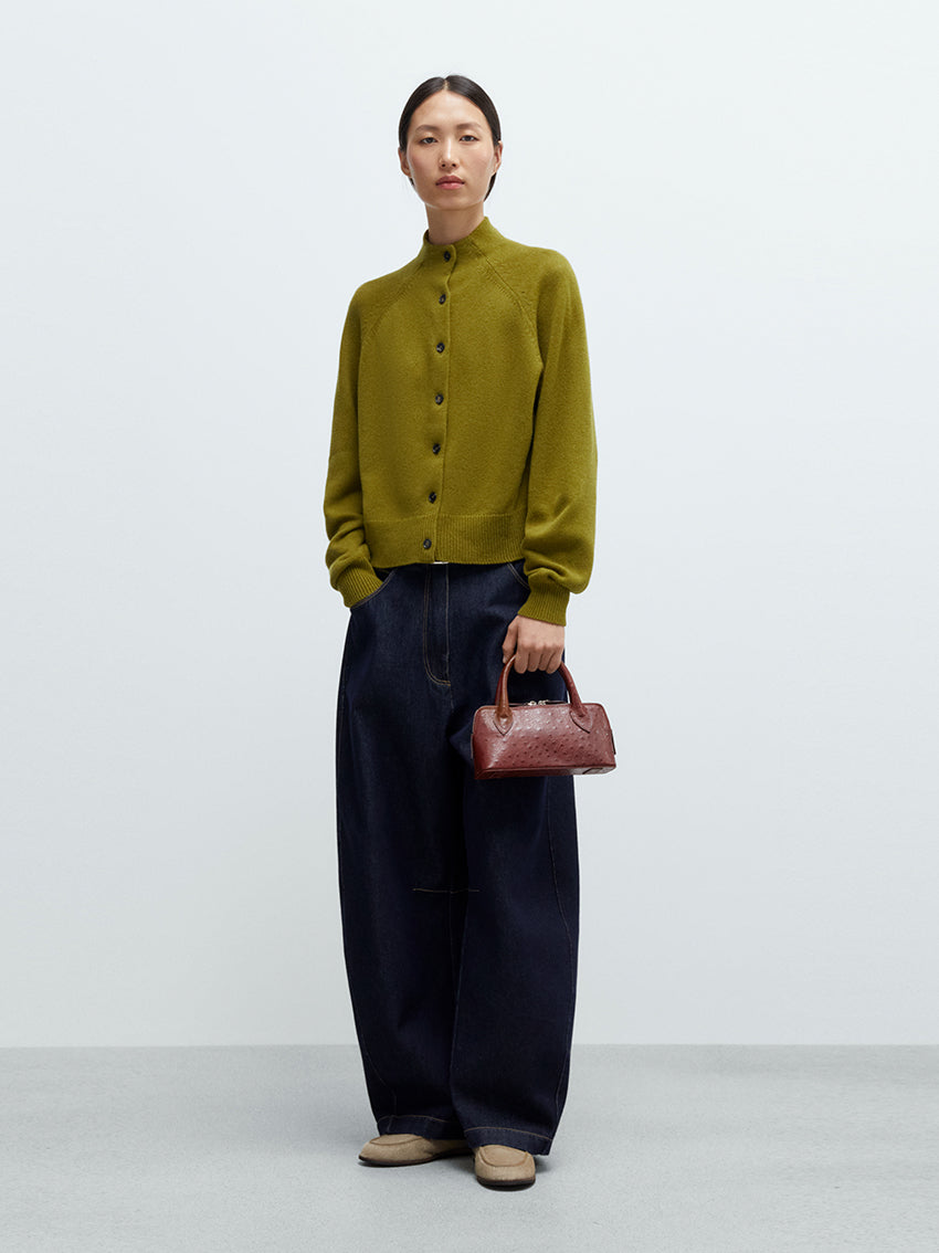 Merino Wool Perkins Cardigan Woodbine