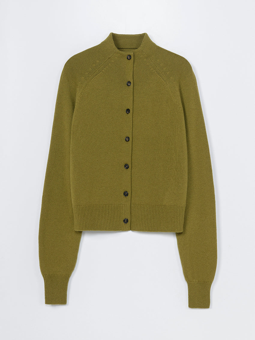 Merino Wool Perkins Cardigan Woodbine