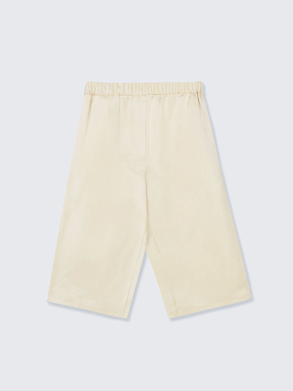 Satin Capri Pants Marfil