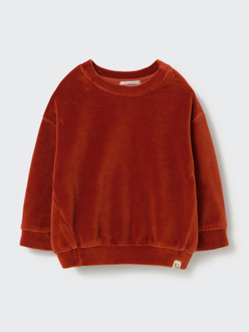 Kelly Velour Baby Sweatshirt Ginger