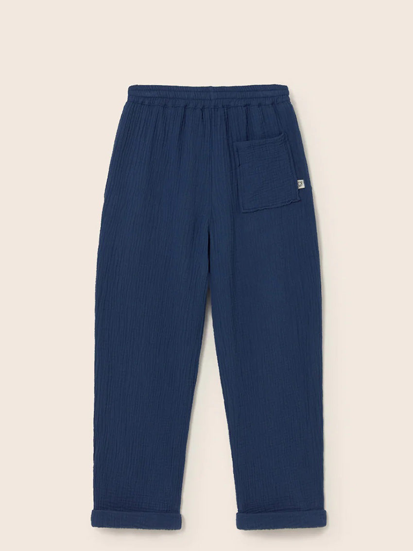 Iker Soft Gauze Pants Navy