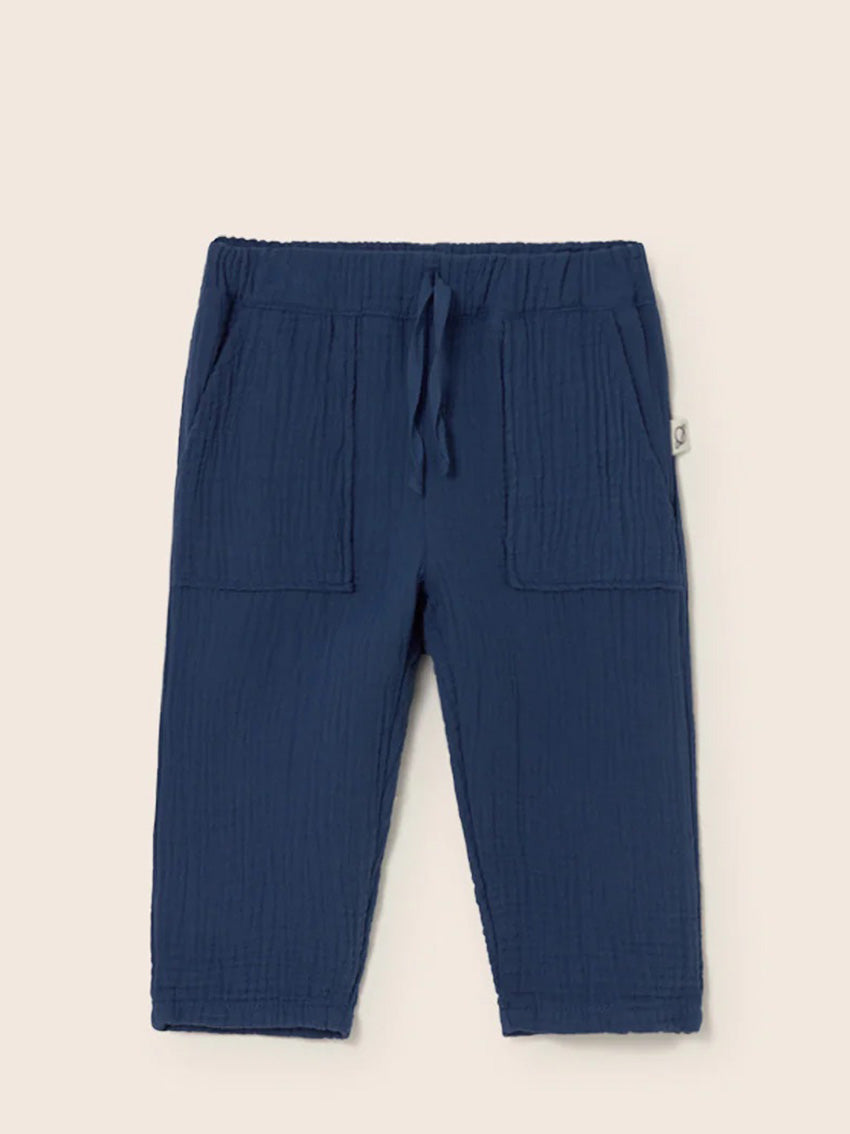 Mario Soft Gauze Baby Pants Navy