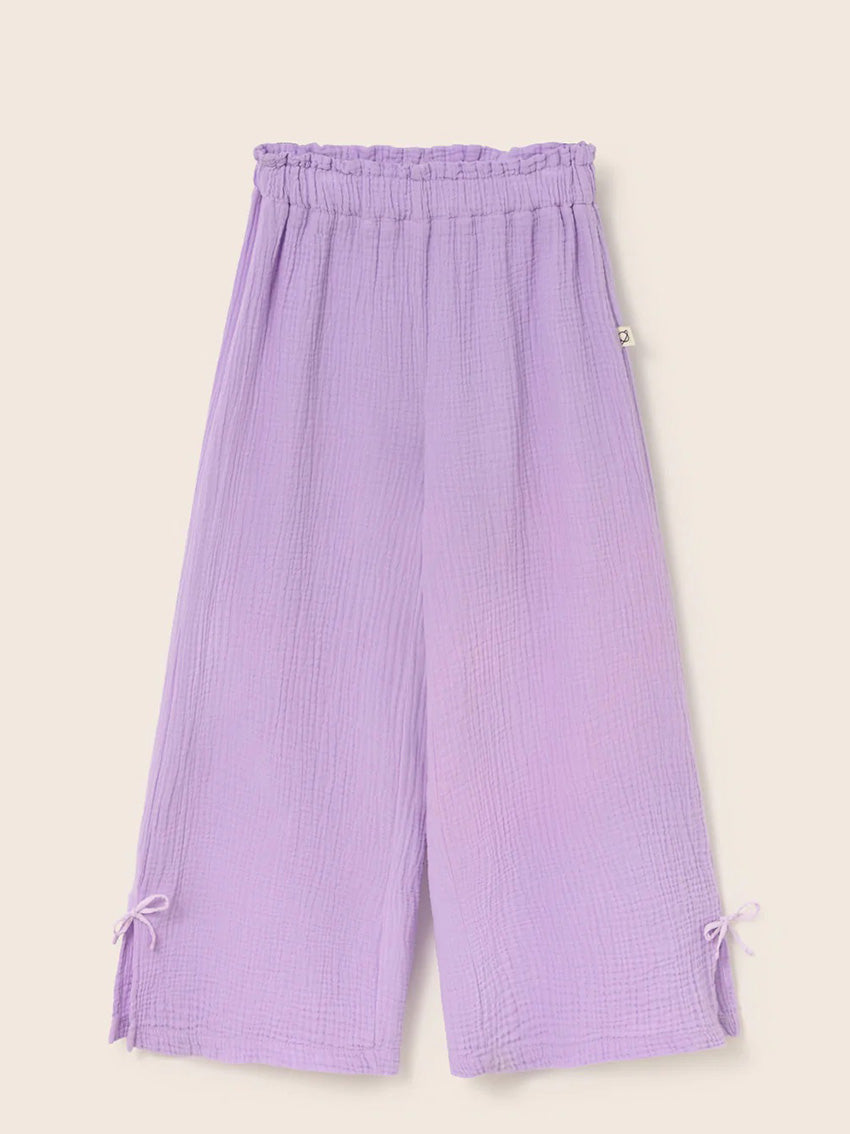 Violet Lavender Soft Gauze Wide Pants