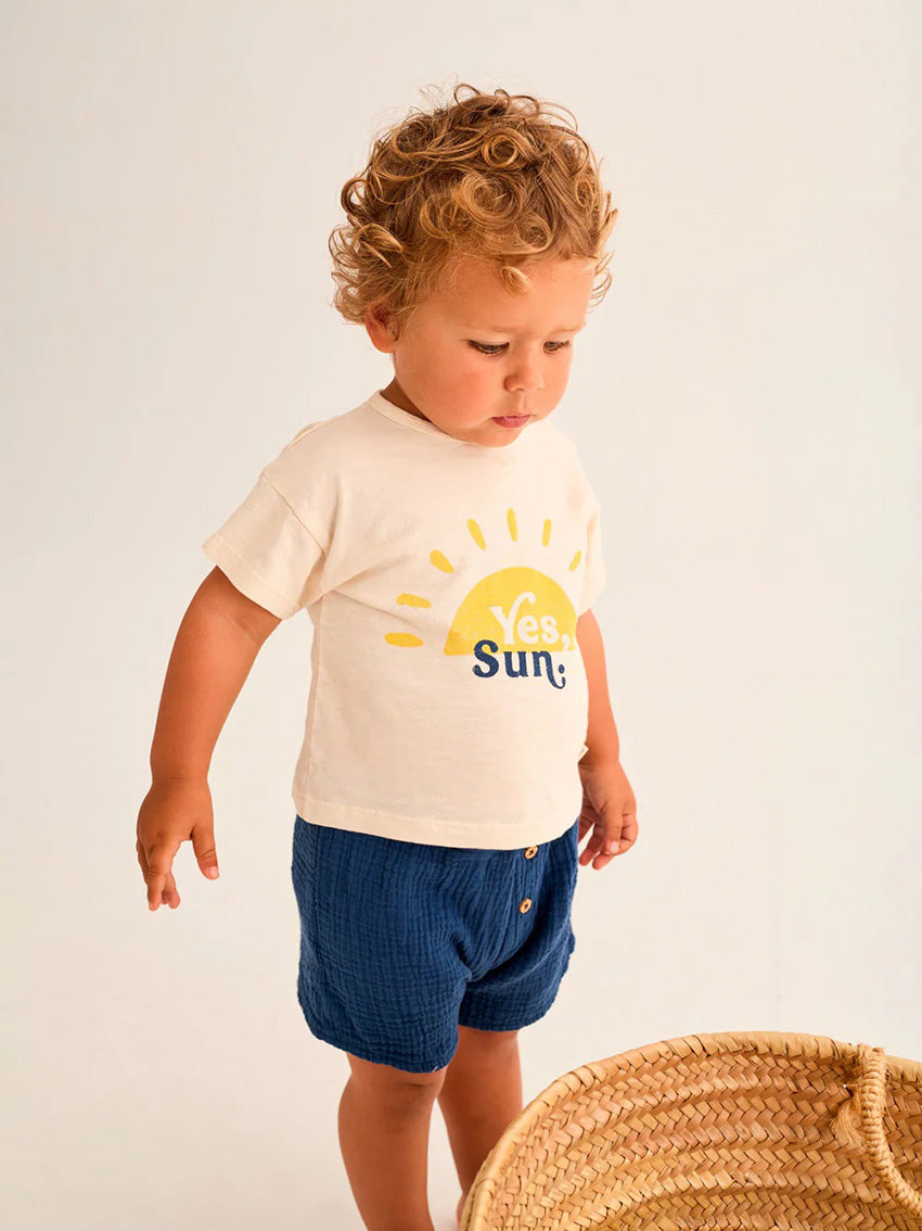 Dale Soft Gauze Baby Shorts Navy