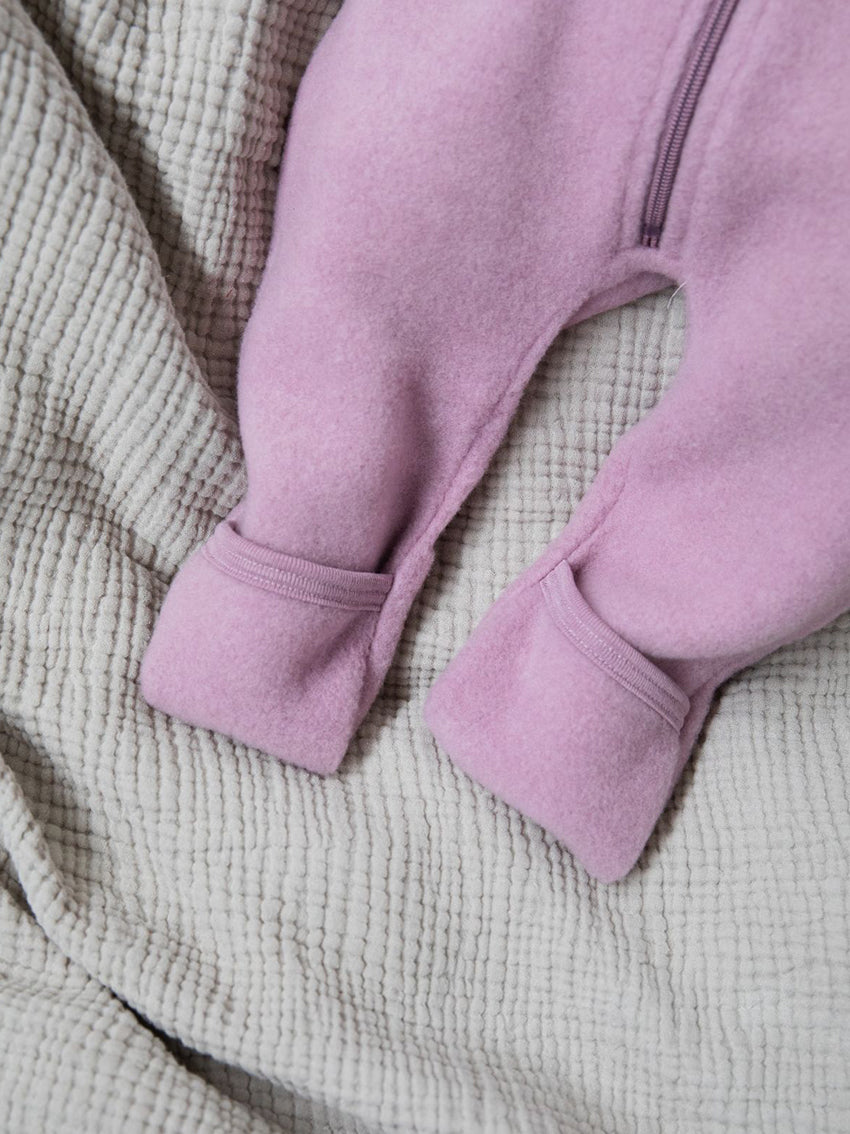 Hooded Zip-Fleece Overall Rosewood Melange