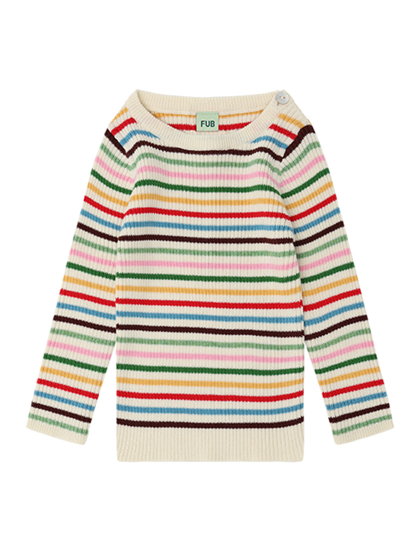 Rib Blouse Multi Stripe