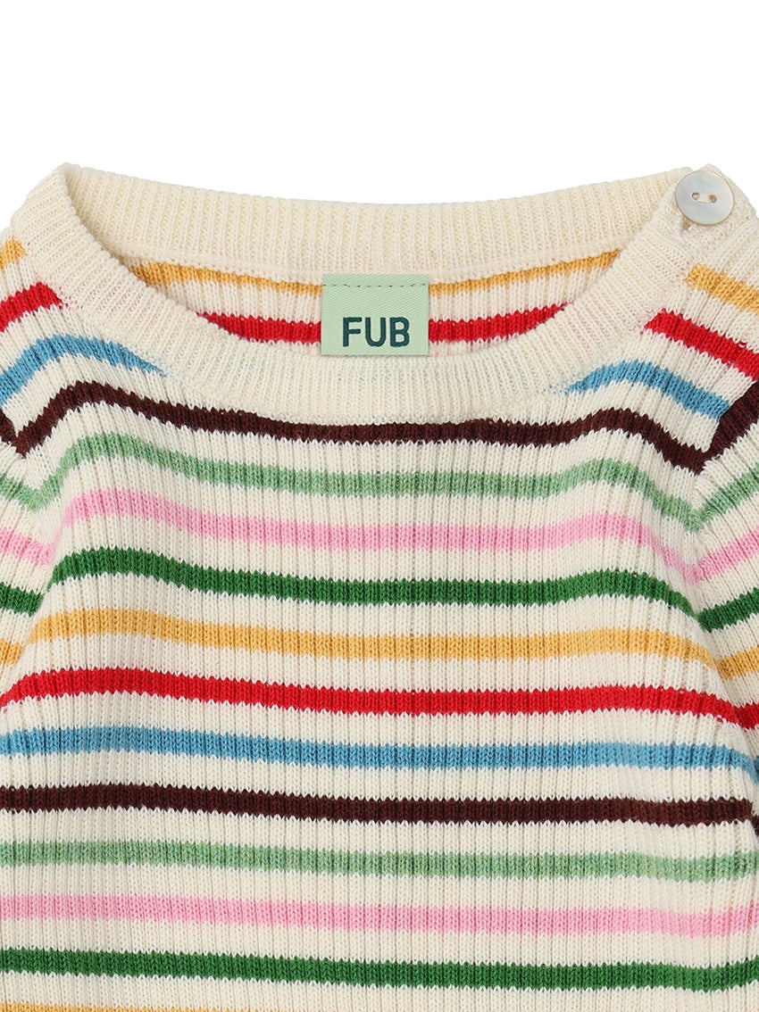 Rib Blouse Multi Stripe