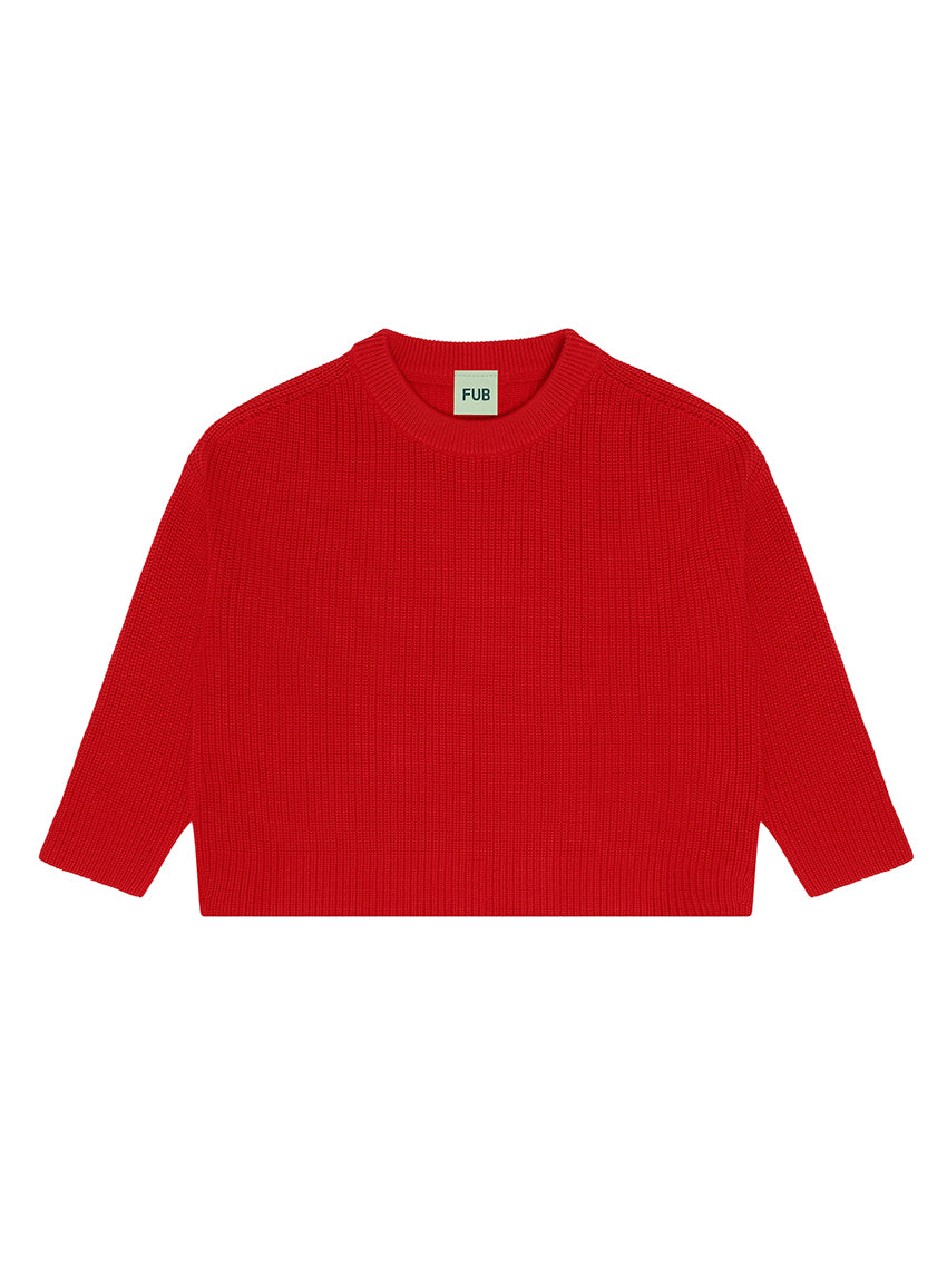 Rib Sweater Red