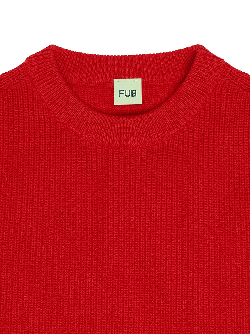 Rib Sweater Red