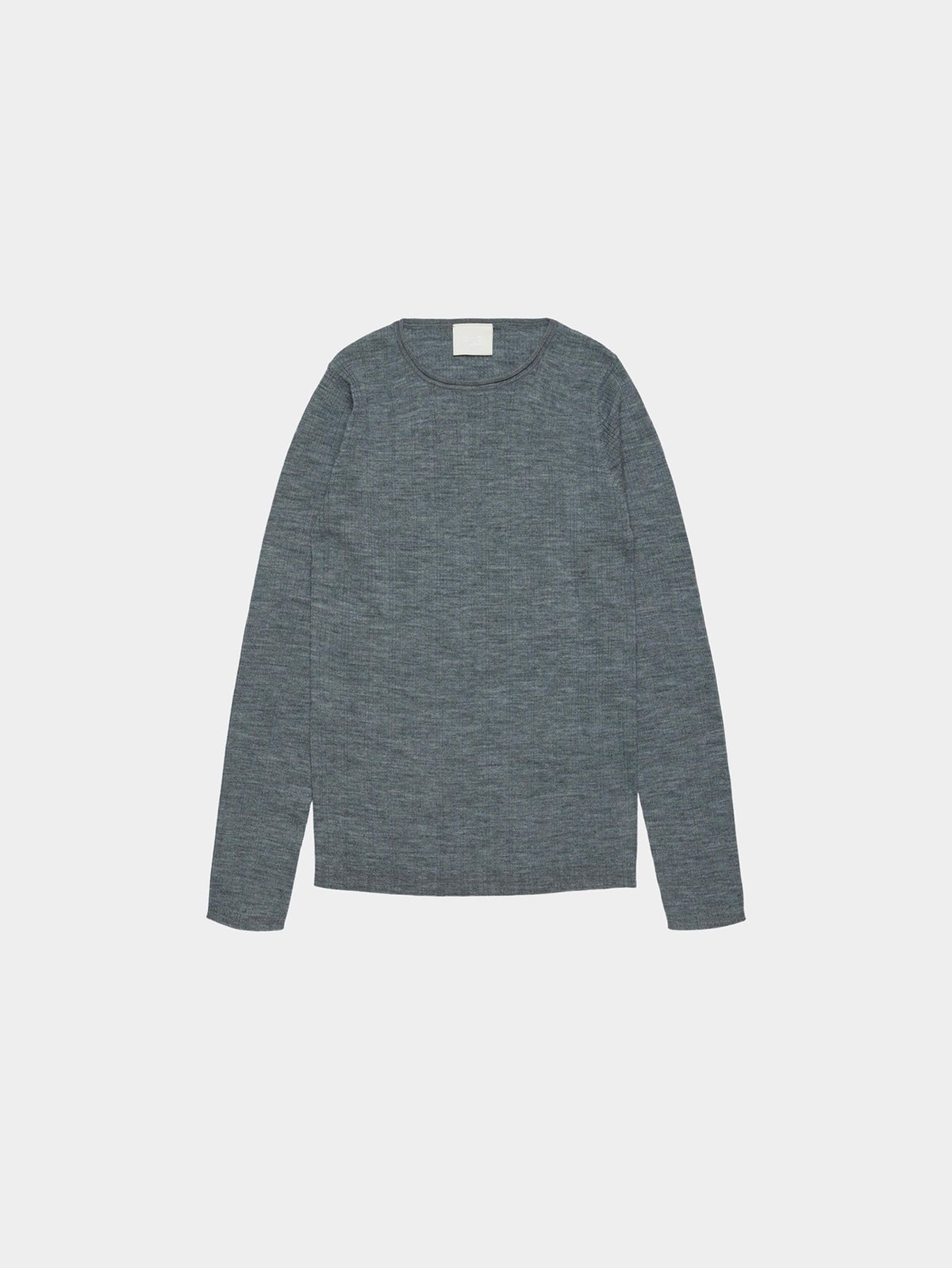 Rib Blouse Steel Melange