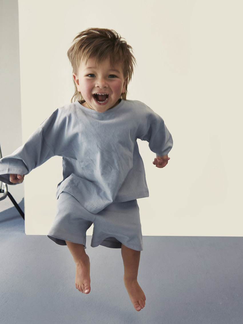 Dropped Shoulder Tee Stone Grey