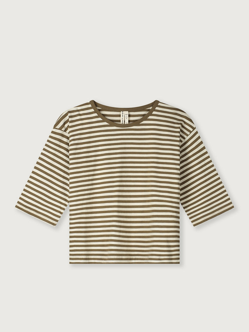 Dropped Shoulder Tee Woody/Cream