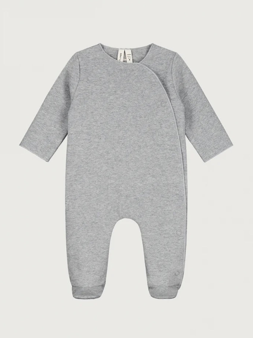 Newborn Suit With Snaps Gray Melange