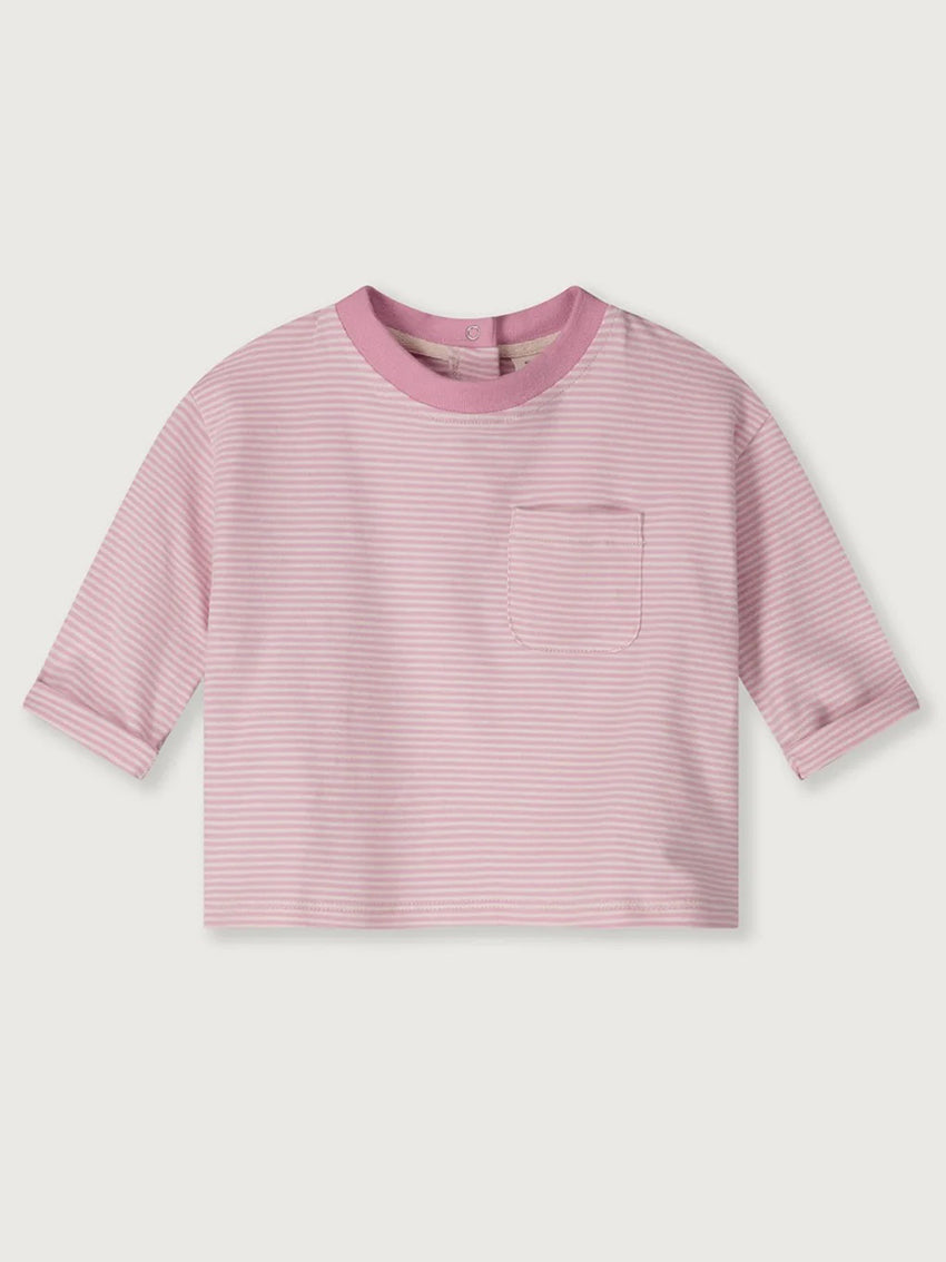 Baby Longsleeve Pocket Tee Bubblegum Cream