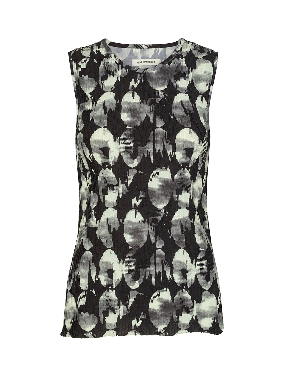 Sleeveless Plissé Top Bursting Eggs