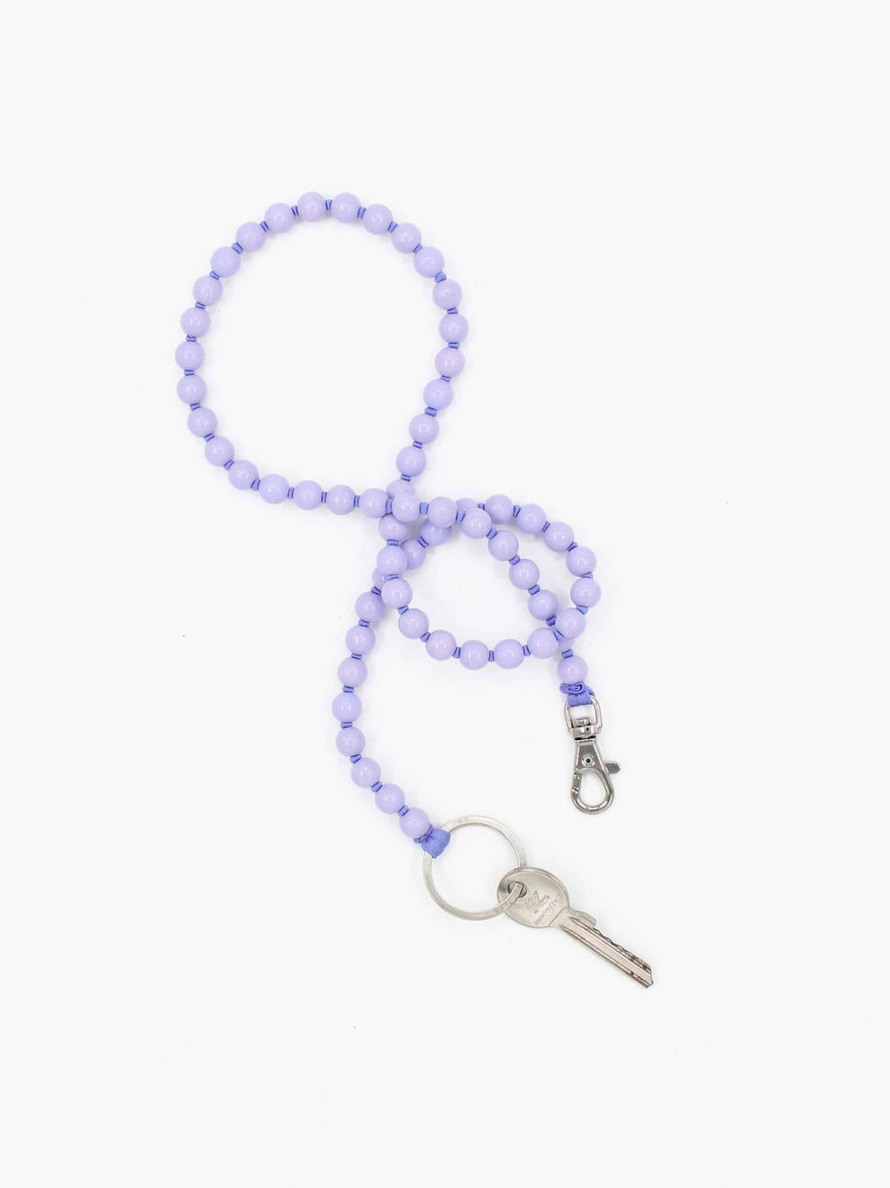 Pearl Keychain Long Lilac Purple