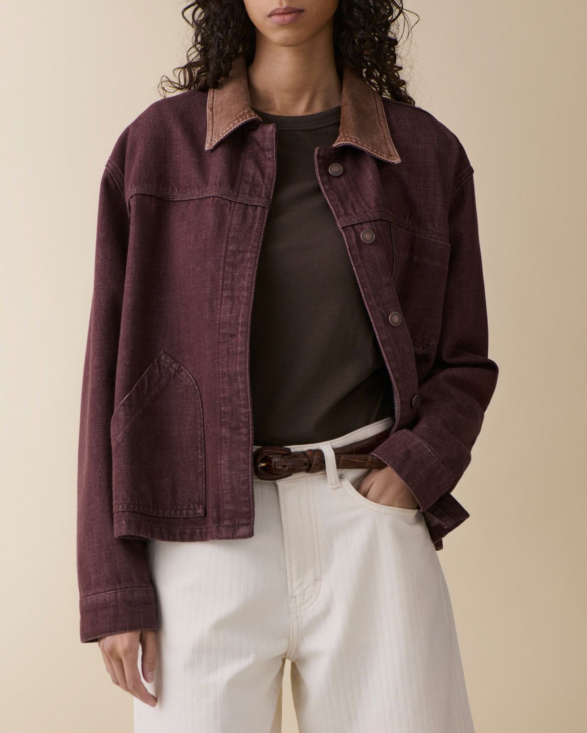 Nua Jacket Burgundy Rinse