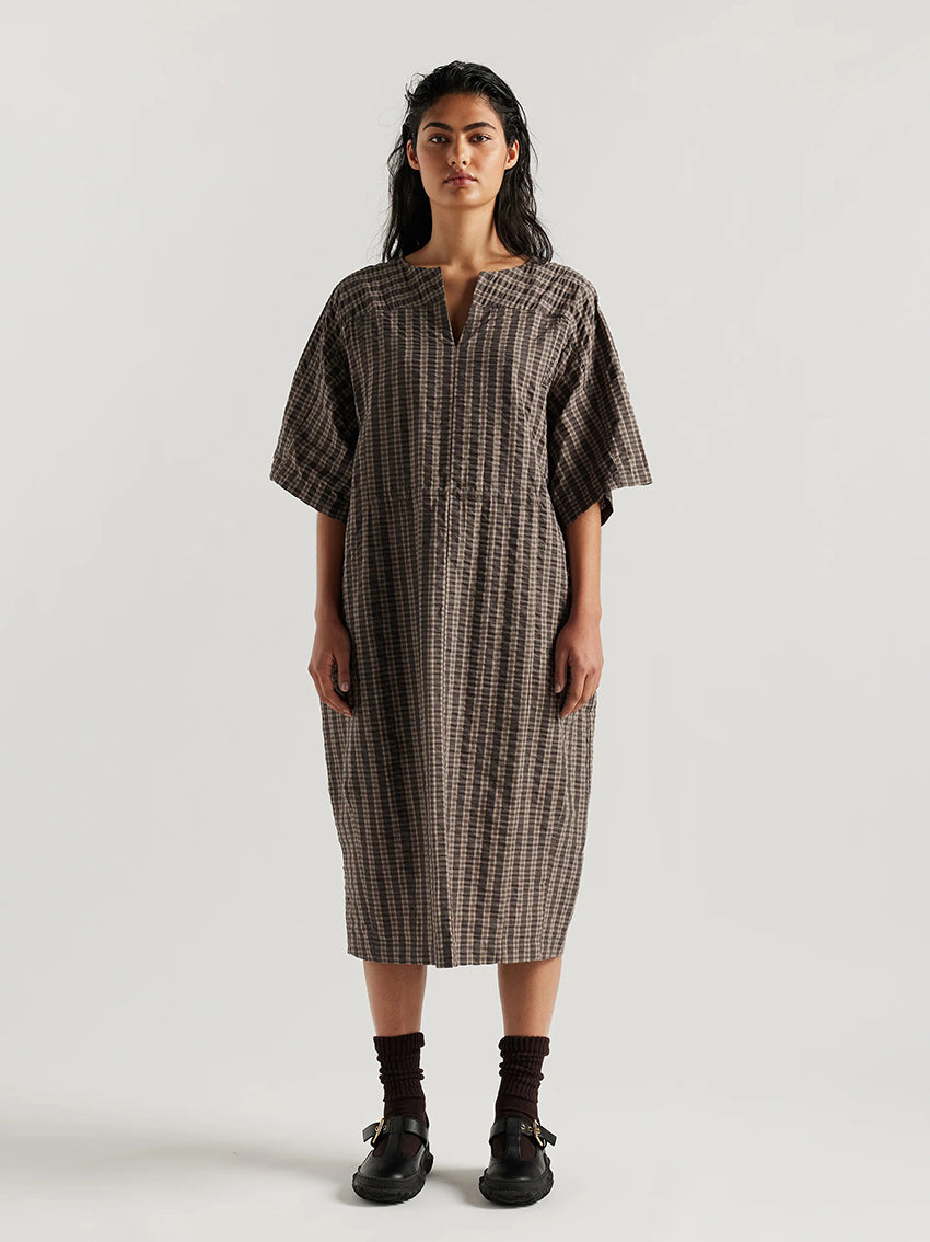 Origin Dress Brown Check