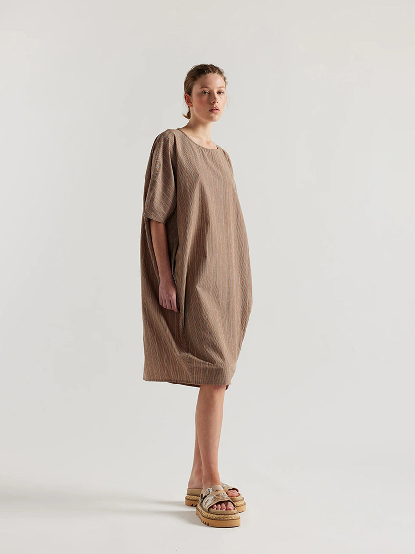 Yielding Dress Clay Stripe
