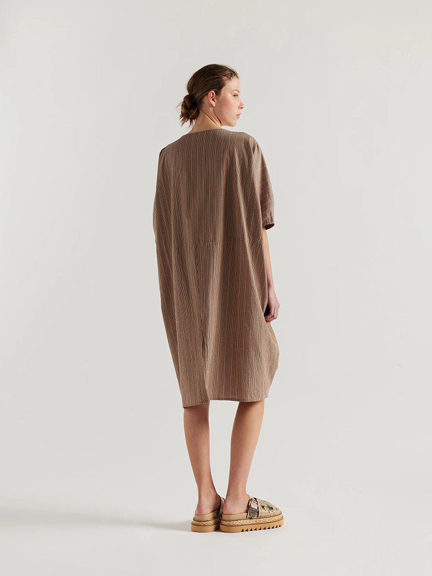 Yielding Dress Clay Stripe