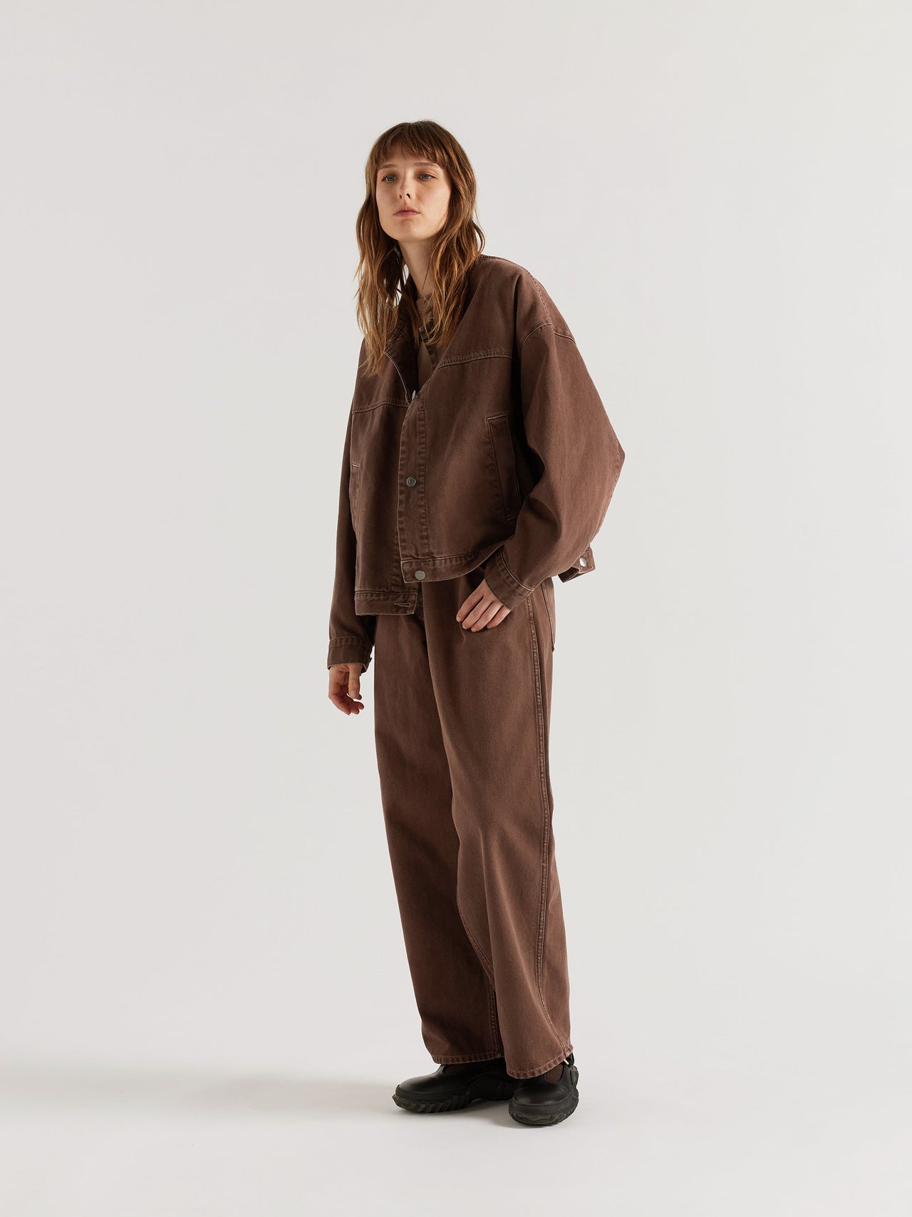 Halt Denim Jacket Brown Fade