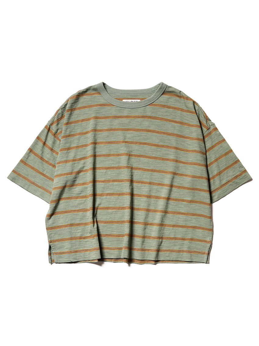 Obelisk Tee Olive / Tan Stripe