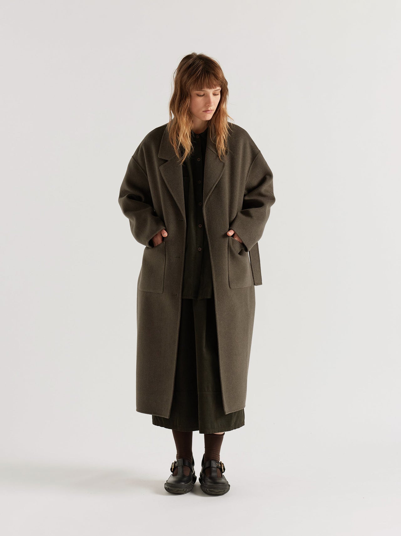 Retention Wool Coat Olive Taupe