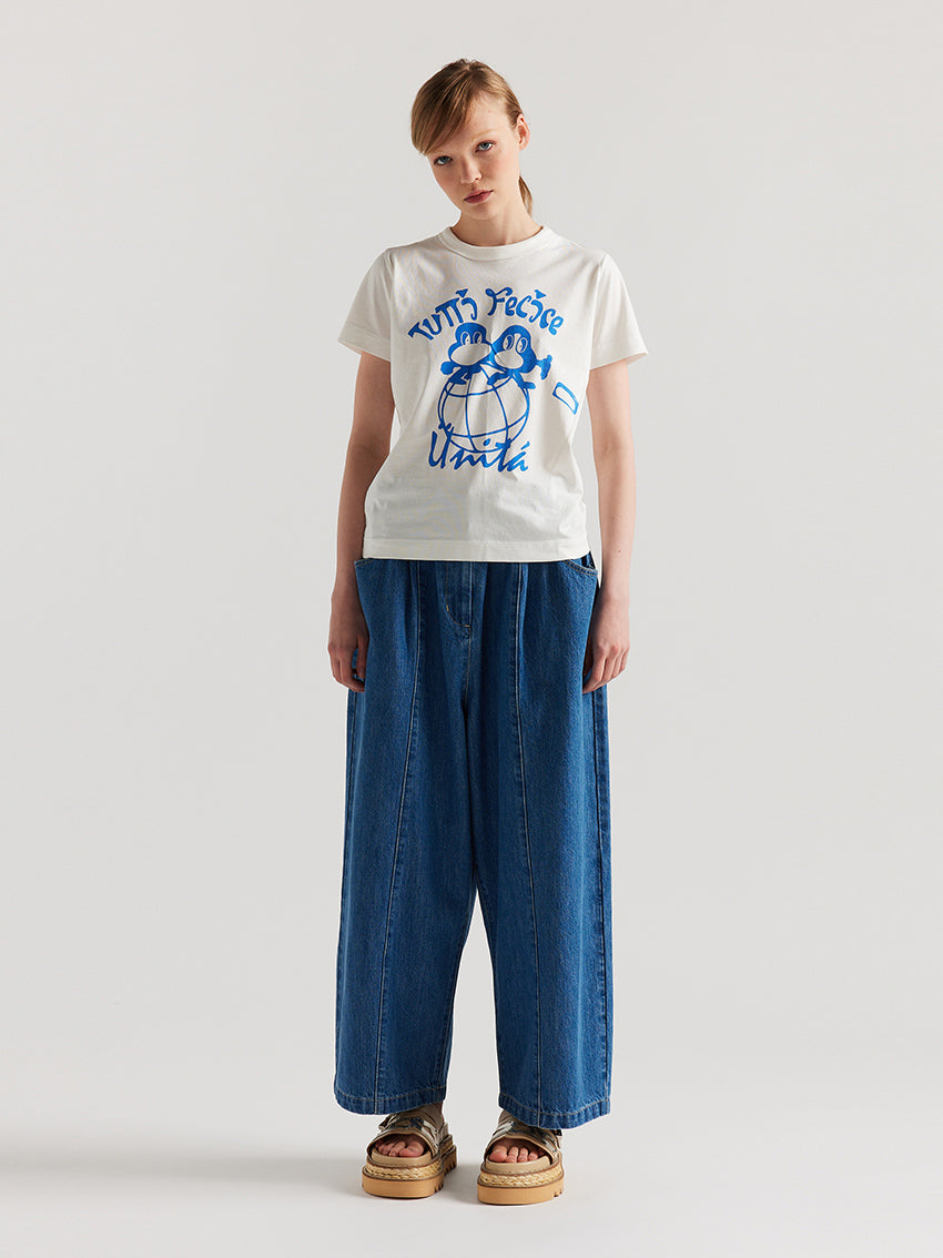 Tutti Felice Print Tee Off White