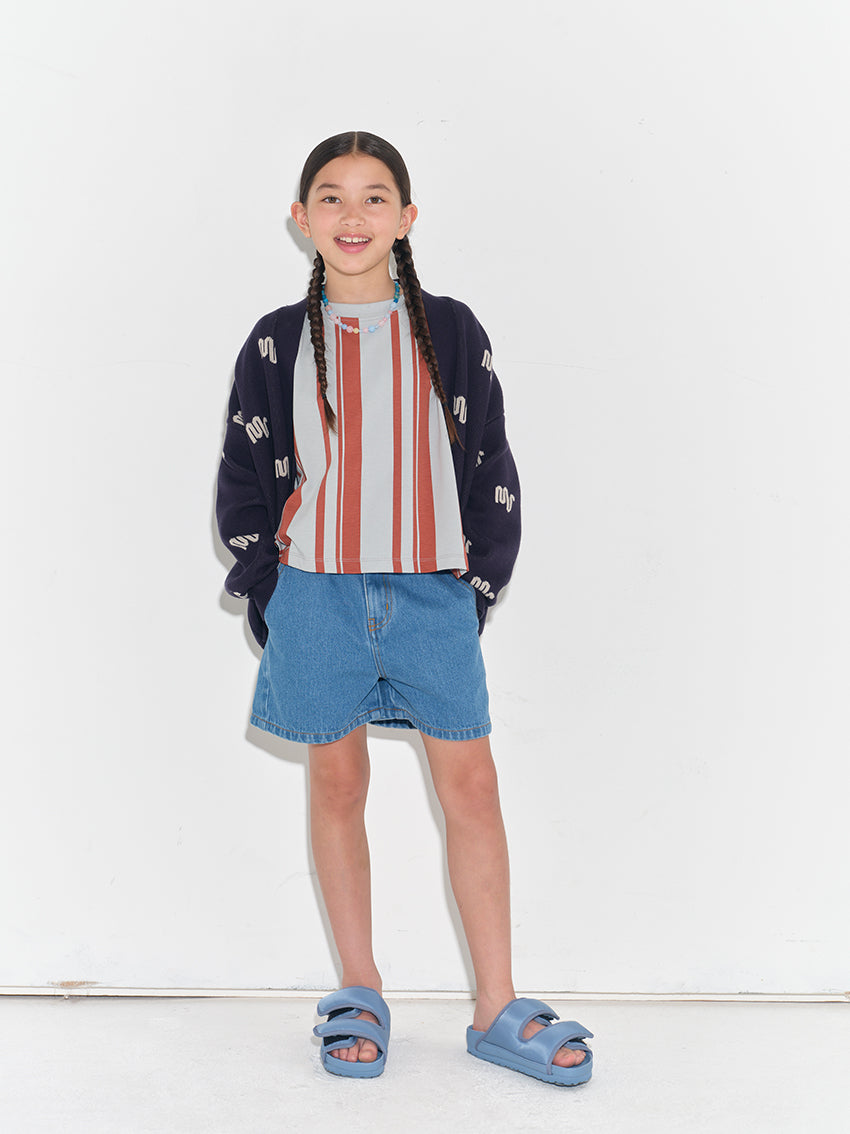 Shell Top Pearl Blue Stripe