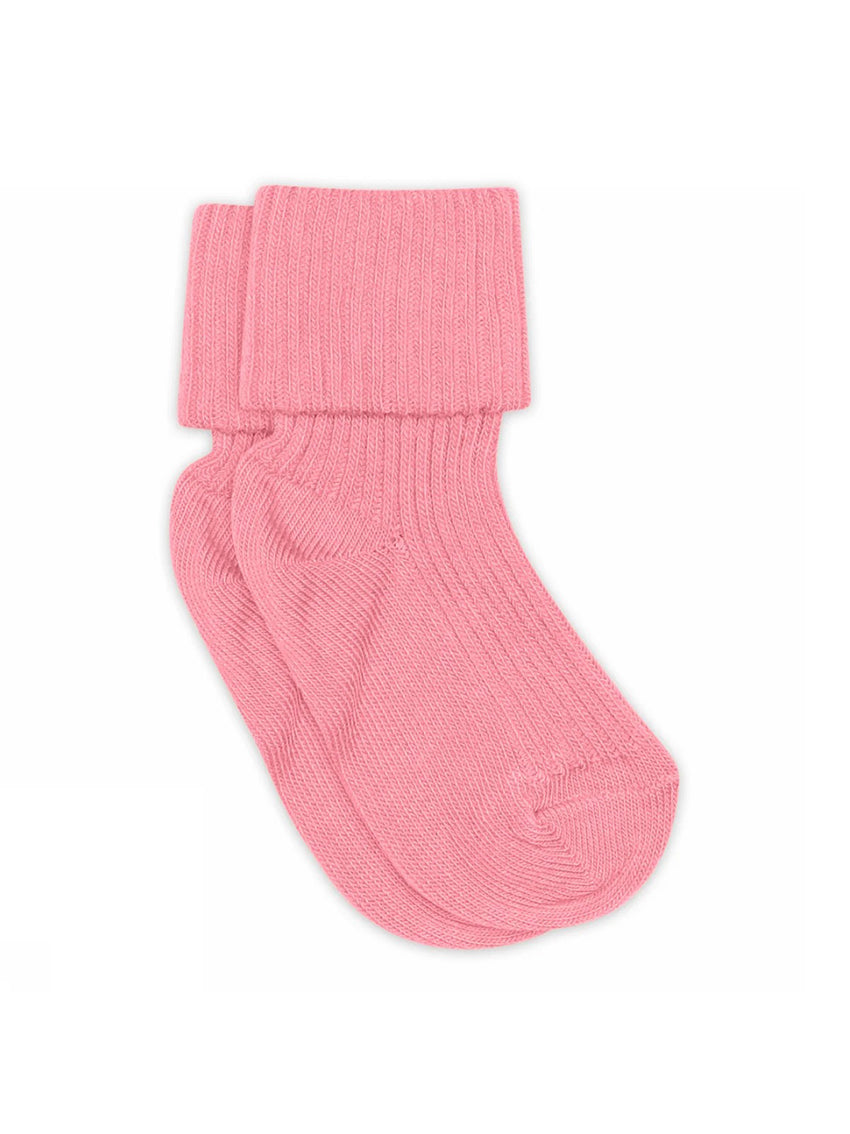 Cotton Rib Socks Pink Cosmos
