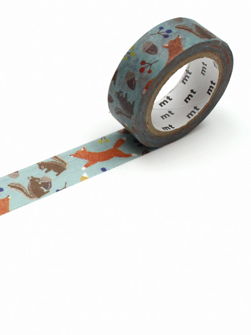 Washi Tape Embroidery Fox and Squirrel