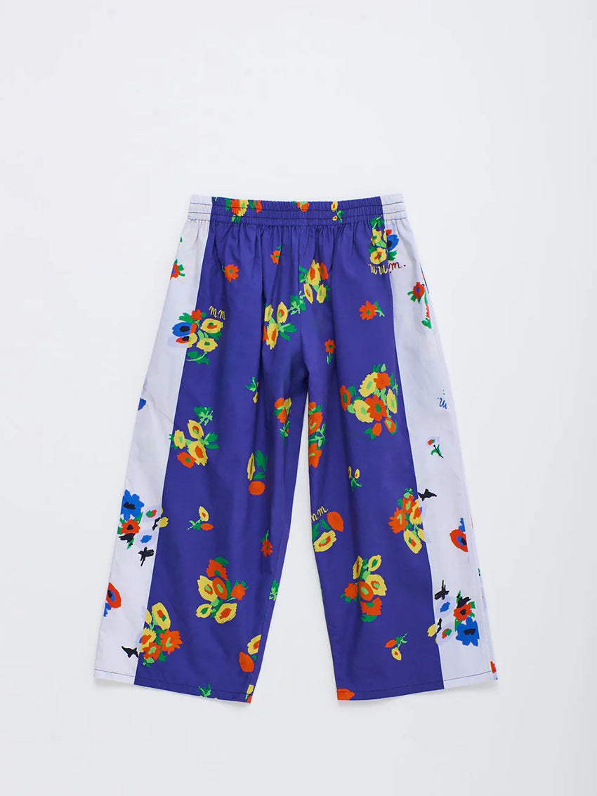 Blossom Patchwork Pants Blue