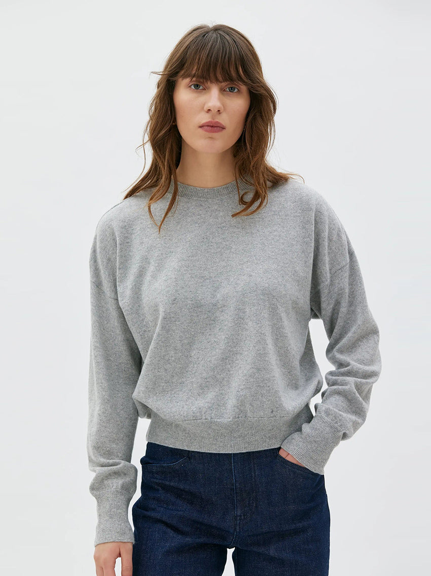 Ior Cashmere Wool Sweater Grey Melange