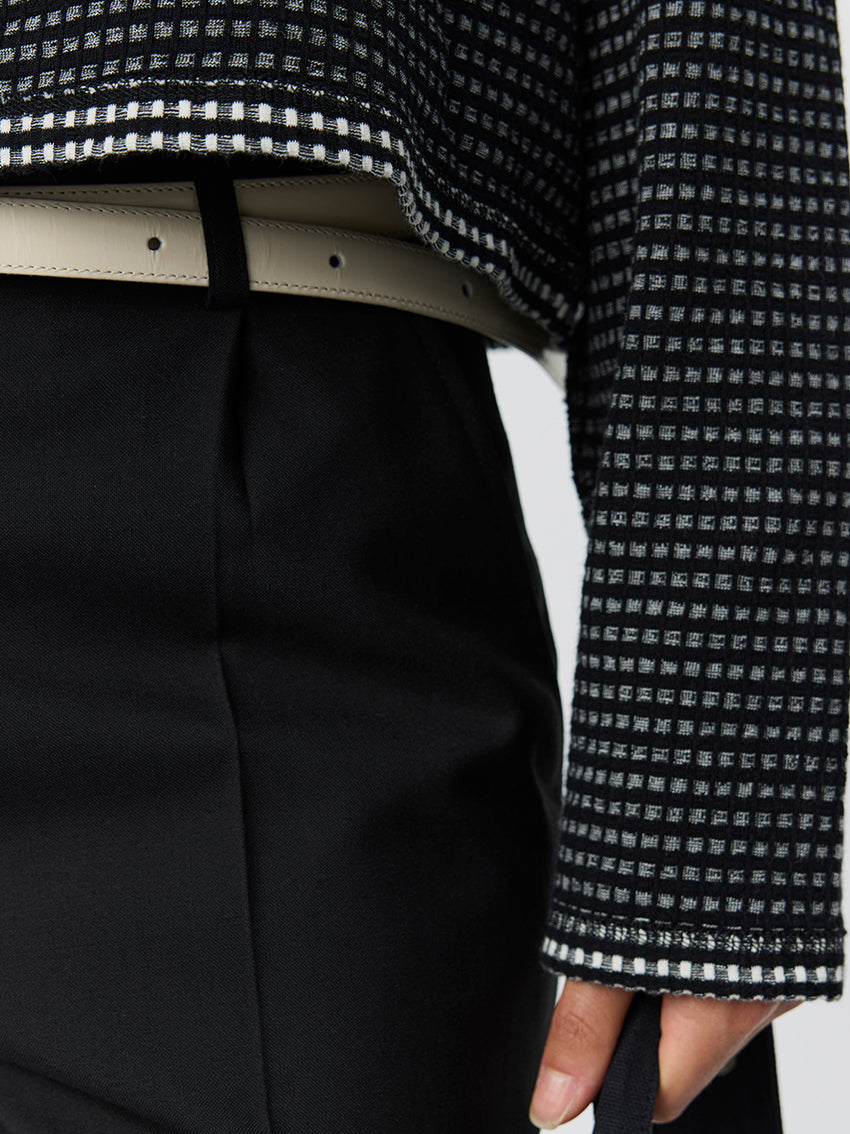 Cropped Polo Black Experienced Check