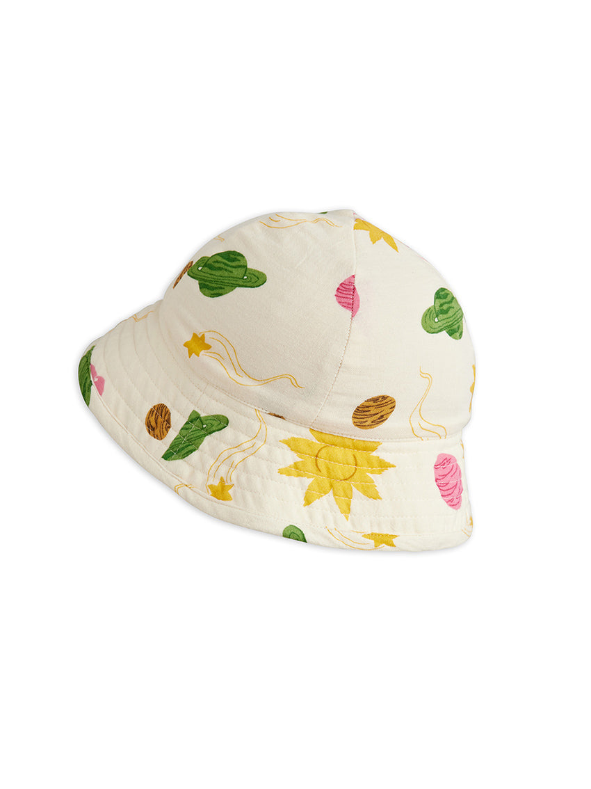 Space Muslin Sun Hat Off-White