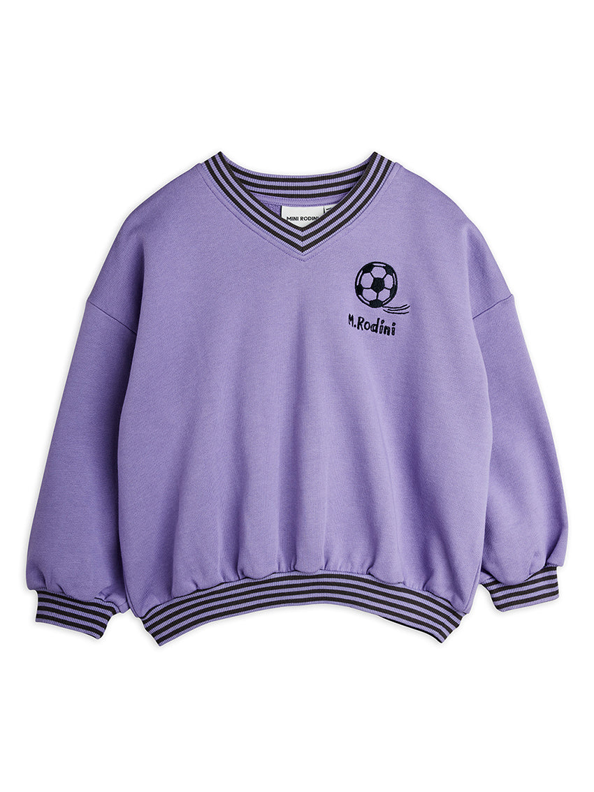 Football Emb Sweatshirt Purple